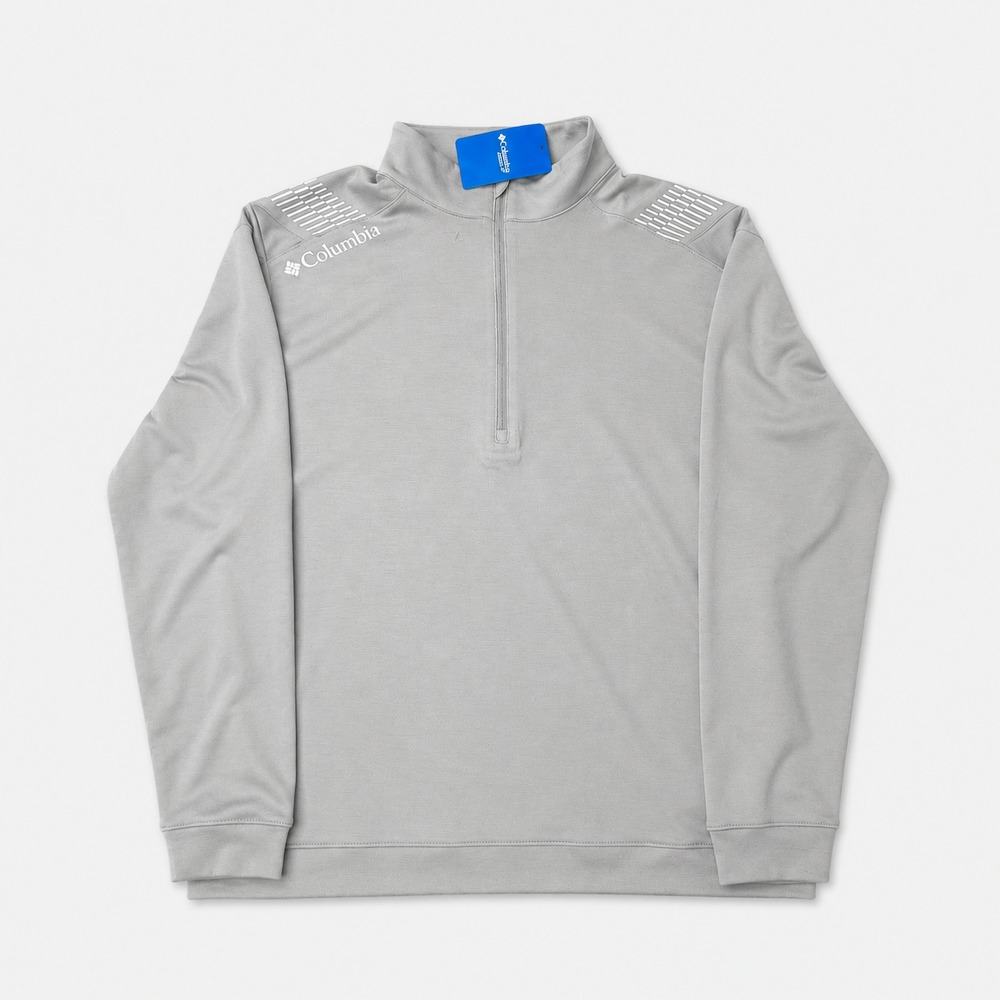 Columbia Golf Pullover Mens Large Gray 1/4 Zip Performance Long Sleeve NWT